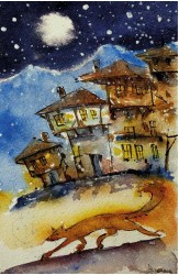 Set of cards for Christmas and New Year